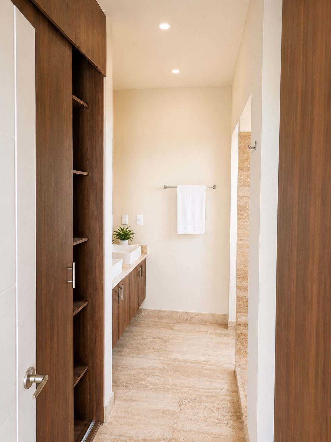 Baño-moderno-y-minimalista-en-tonos-cálidos